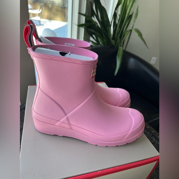 HUNTER ORIGINAL PLAY SHORT BOOTS IN PINK FIZZ 6 37 EU - Picture 7 of 9